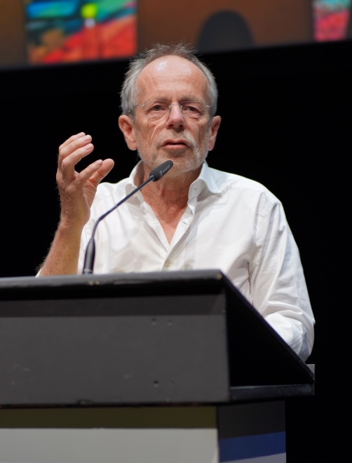 Dr. Thomas Schmelter vom Komitee Würzburger Friedenspreis bei der Preisverleihung 2024. Foto: Thomas Rohloff<br>